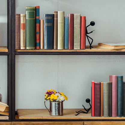 Ottimo Heavy Duty Metal Unique Office Desk Bookends for use as Bookshelf Decor, Home, Office or Kitchen Shelves. Unique, Cute and Decorative Book Stopper to Hold Books, Great Gift Idea