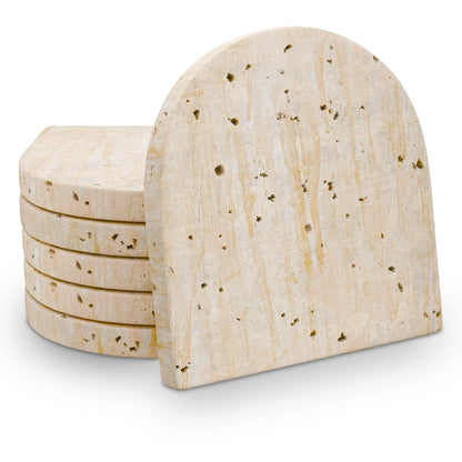 Ottimo Set of 6 Travertine Stone Coasters